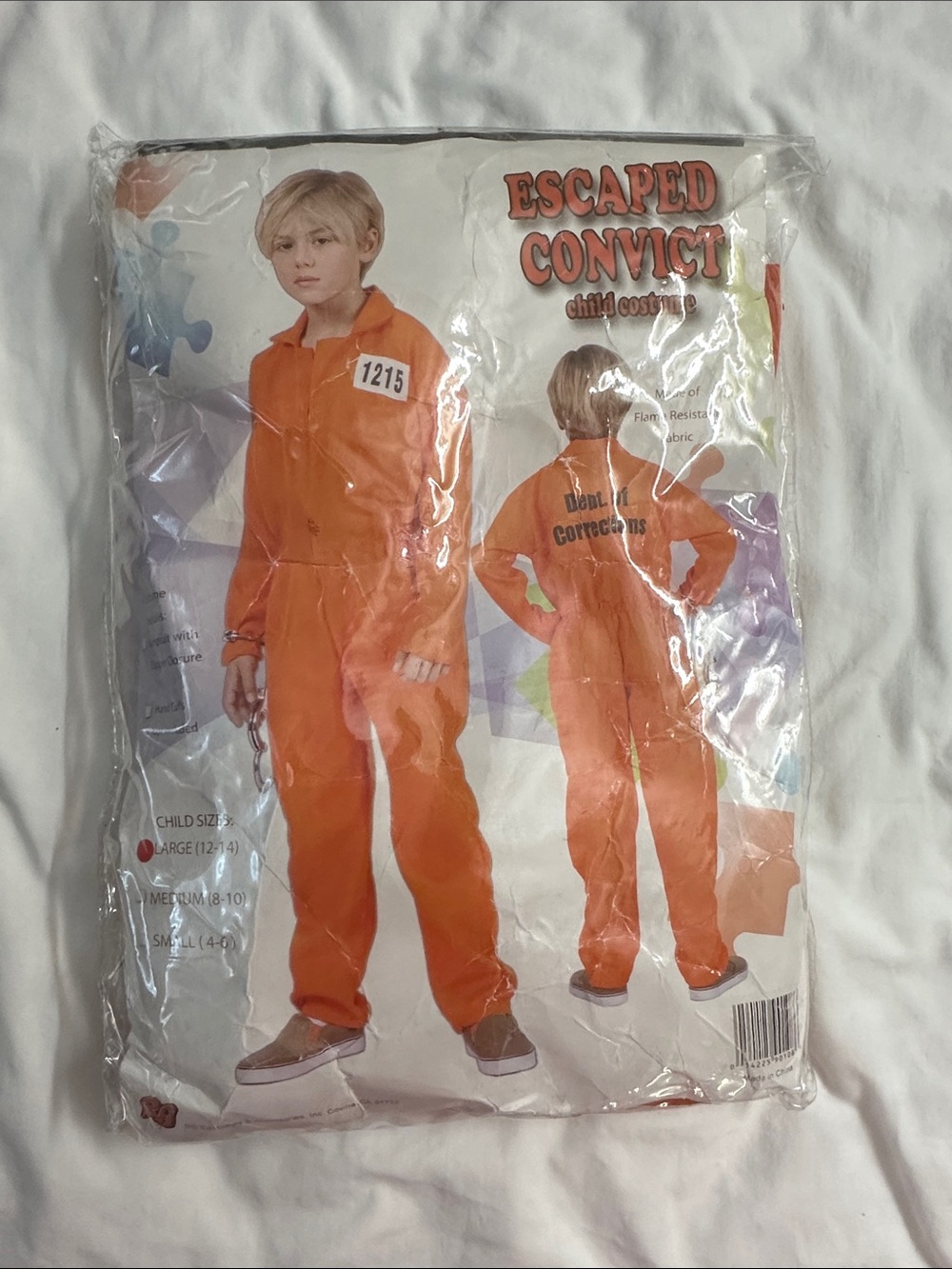 Child Orange Escaped Convict Costume - Unbranded
